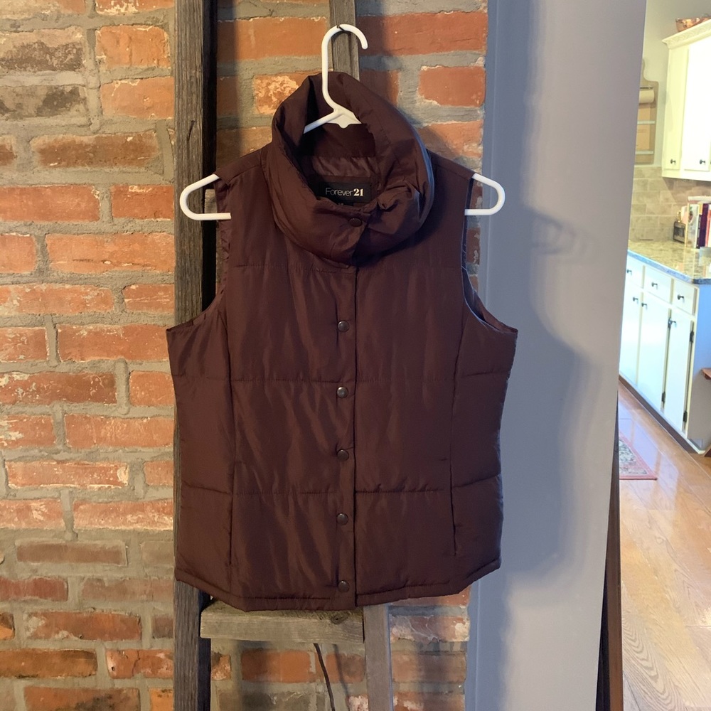 Brown Puffy Vest